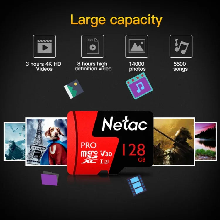 Thẻ nhớ điện thoại camera giám sát ghi hình Netac, 32GB, 64GB, 128GB, 256GB