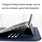 Túi lót da PU cho laptop có chức năng dựng đứng, 13,3 inch, 14,1-15,4 inch