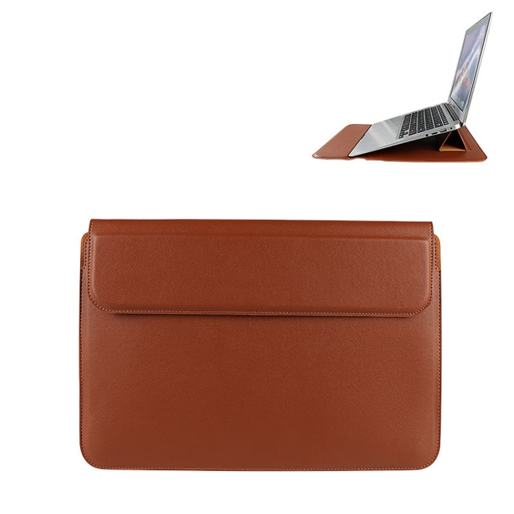 Túi lót da PU cho laptop có chức năng dựng đứng, 13,3 inch, 14,1-15,4 inch