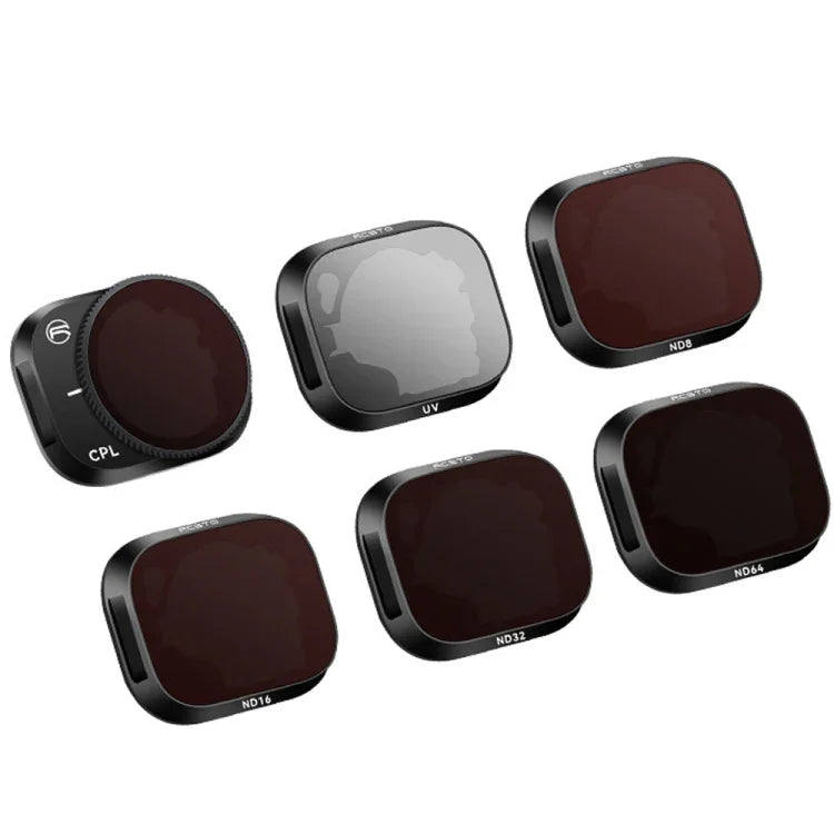 Phụ kiện bộ lọc điều chỉnh hợp kim nhôm RCSTQ cho DJI Mini 3 Pro, kiểu: UV+CPL+ND8+ND16+ND32+ND64 6 trong 1, CPL, ND8, ND16, ND32, ND64, bộ 4 trong 1, bộ 6 trong 1