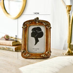 Khung ảnh trang trí nhà phong cách cổ điển giả gỗ, Kích thước:, Vuông-6 inch, Vuông-7 inch, Vòm-6 inch, Vòm-7 inch, Bầu dục-6 inch, Bầu dục-7 inch, Hộp tròn nơ, Mẫu A, Mẫu B