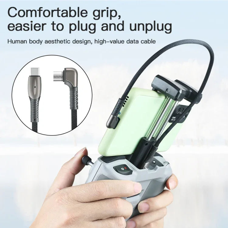 Cáp dữ liệu vỏ hợp kim nhôm cho DJI Mavic 3 / Mini 3 Pro / Air 2S / Mini 2, kiểu:, 8 chân, Type-C