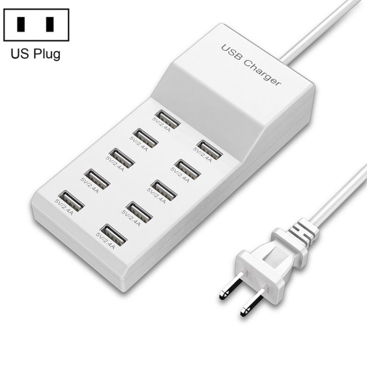 Bộ sạc đa cổng USB sạc nhanh điện thoại di động Bộ chuyển đổi nhanh đa năng, 10 cổng phích cắm Mỹ, 10 cổng phích cắm EU, 4 cổng phích cắm Mỹ, 4 cổng phích cắm EU