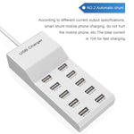 Bộ sạc đa cổng USB sạc nhanh điện thoại di động Bộ chuyển đổi nhanh đa năng, 10 cổng phích cắm Mỹ, 10 cổng phích cắm EU, 4 cổng phích cắm Mỹ, 4 cổng phích cắm EU