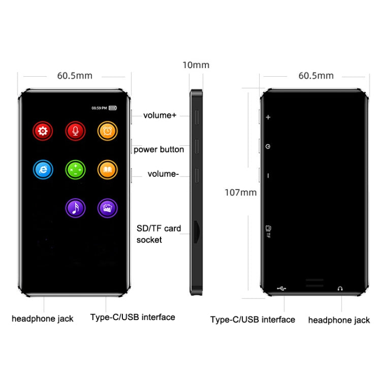 Máy tính bảng mini cảm ứng sách điện tử chơi game WIFI Bluetooth MP3/MP4/MP5, dung lượng TF:, 0GB, 4GB, 8GB, 16GB, 32GB, 128GB