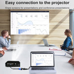 Bộ chuyển đổi HDMI cái sang VGA đực có âm thanh cho máy tính, màn hình, TV, máy chiếu, màu trắng, vàng, đen
