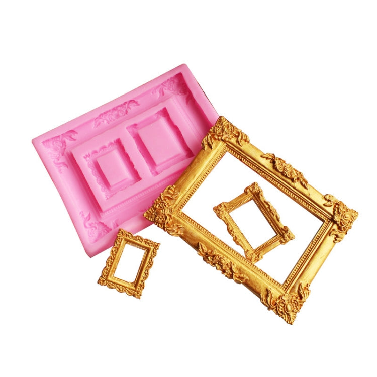 Khuôn fondant silicon lỏng khung ảnh cổ điển, khung ảnh cổ điển