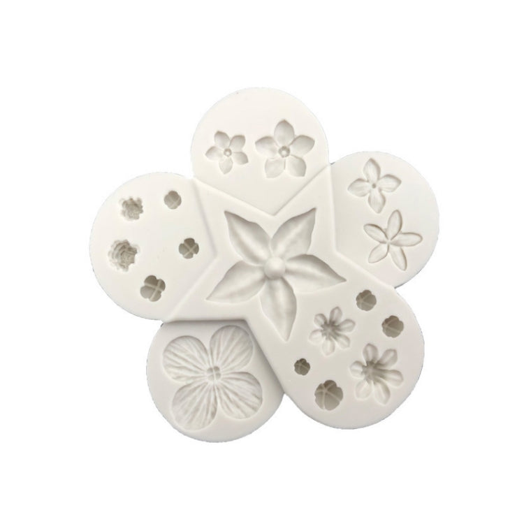 Khuôn silicon kết hợp hoa và lá, Dụng cụ tạo hình fondant tự làm