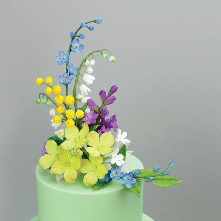 Khuôn silicon kết hợp hoa và lá, Dụng cụ tạo hình fondant tự làm