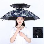 Mũ dù câu cá hai lớp chống nắng và chống mưa gấp gọn, 95 xanh (dây chun), 95 bạc (dây chun), 95 xanh (vỏ cao su), 95 bạc (vỏ cao su), 80 xanh, 80 hoa trà, 95 xanh vinyl (vỏ cao su)