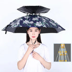 Mũ dù câu cá hai lớp chống nắng và chống mưa gấp gọn, 95 xanh (dây chun), 95 bạc (dây chun), 95 xanh (vỏ cao su), 95 bạc (vỏ cao su), 80 xanh, 80 hoa trà, 95 xanh vinyl (vỏ cao su)
