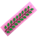 Khuôn silicon fondant hình lá cây ren dài, Ren dài