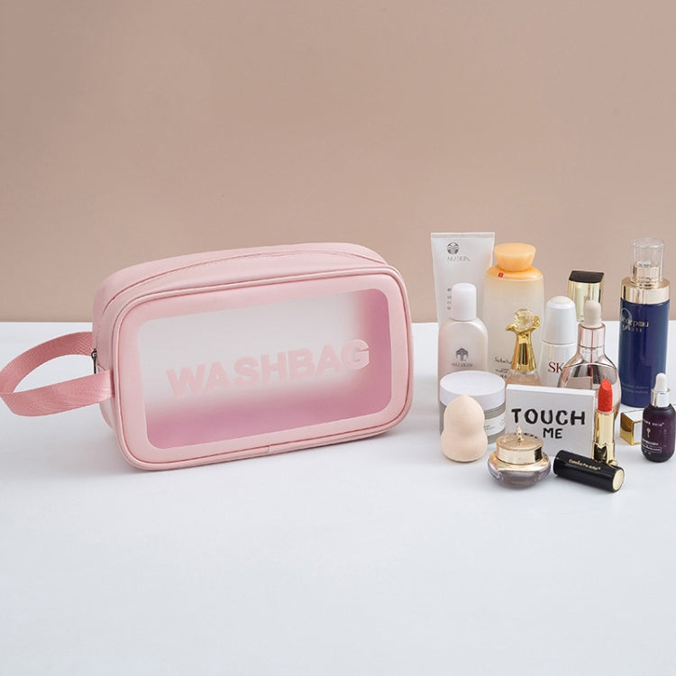 2 PCS Frosted Translucent Waterproof Storage Bag Cosmetic Bag Swimming Bag Wash Bag, Black M, Black M 2 Handles, Black L, Pink S, Pink M, Pink M 2 Handles, Pink L, White S, White M, White M 2 Handles, White L, Blue S, Blue M, Blue M 2 Handles, Blue L