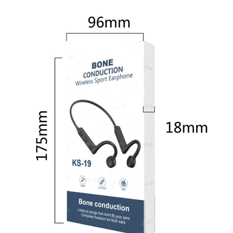 Tai nghe Bluetooth KS-19 dẫn âm treo cổ cho doanh nhân, KS-19 Đen