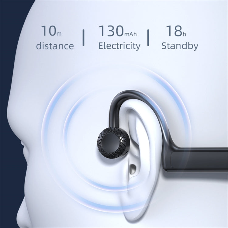 Tai nghe Bluetooth KS-19 dẫn âm treo cổ cho doanh nhân, KS-19 Đen