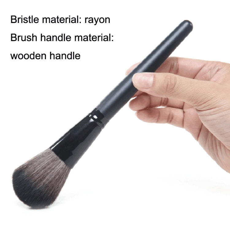 Bộ cọ trang điểm cọ phấn bột rời, 15 cây màu đen, 15 cây màu gỗ, 18 cây màu gỗ