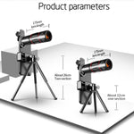 Ống kính kính viễn vọng đa năng cho điện thoại di động 28X + Góc rộng 0.6X + Macro 20X + Ống kính mắt cá 198 độ, Bộ kết hợp đa năng
