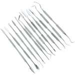 Bộ Dao Khắc Sáp Bằng Thép Không Gỉ 12 Trong 1, Dụng Cụ Nha Khoa, Dụng Cụ Tạo Mô Hình Đất Sét