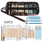 Bộ dụng cụ gốm sứ, dao khắc đất sét, đá, bộ dụng cụ kết hợp DIY đất sét, 22 trong 1, 24 trong 1, 27 trong 1, 32 trong 1