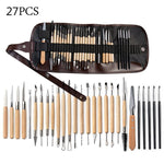 Bộ dụng cụ gốm sứ, dao khắc đất sét, đá, bộ dụng cụ kết hợp DIY đất sét, 22 trong 1, 24 trong 1, 27 trong 1, 32 trong 1