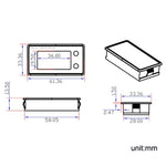 Đồng hồ đo điện áp kỹ thuật số pin axit chì lithium hai dây chống nước LCD, 8-100V (Trắng), 8-100V (Xanh dương), 8-72V (Trắng), 8-72V (Xanh dương)