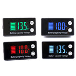Đồng hồ đo điện áp DC kỹ thuật số hai dòng cho pin axit chì lithium, màu sắc:, Đỏ, Xanh lá, Xanh dương, Trắng, Đỏ + Nhiệt độ, Xanh lá + Nhiệt độ, Xanh dương + Nhiệt độ, Trắng + Nhiệt độ