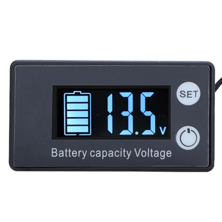 Đồng hồ đo điện áp DC kỹ thuật số hai dòng cho pin axit chì lithium, màu sắc:, Đỏ, Xanh lá, Xanh dương, Trắng, Đỏ + Nhiệt độ, Xanh lá + Nhiệt độ, Xanh dương + Nhiệt độ, Trắng + Nhiệt độ