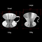 Phin lọc cà phê đổ thủ công inox hai lớp, kích thước:, nhỏ