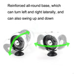 F102 Vehicle Dashboard Multi-function USB Colorful Lights Fan, Black, Silver