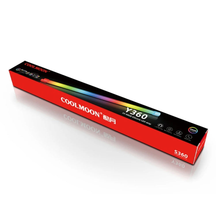 Thanh đèn LED silicone trang trí máy tính ARGB, Y360 tròn