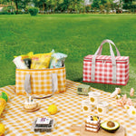 Bộ giỏ picnic chống ẩm di động JY2209, kích thước:, đỏ trắng, vàng trắng, lá, đỏ trắng+150x100cm, vàng trắng+150x100cm, lá+150x100cm, đỏ trắng+150x200cm, vàng trắng+150x200cm, lá+150x200cm, đỏ trắng+200x200cm