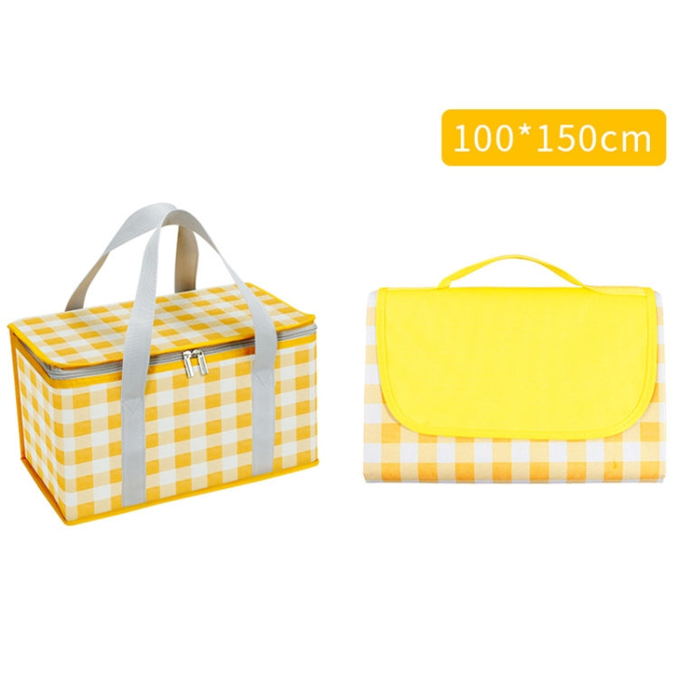Bộ giỏ picnic chống ẩm di động JY2209, kích thước:, đỏ trắng, vàng trắng, lá, đỏ trắng+150x100cm, vàng trắng+150x100cm, lá+150x100cm, đỏ trắng+150x200cm, vàng trắng+150x200cm, lá+150x200cm, đỏ trắng+200x200cm