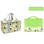 Bộ giỏ picnic chống ẩm di động JY2209, kích thước:, đỏ trắng, vàng trắng, lá, đỏ trắng+150x100cm, vàng trắng+150x100cm, lá+150x100cm, đỏ trắng+150x200cm, vàng trắng+150x200cm, lá+150x200cm, đỏ trắng+200x200cm