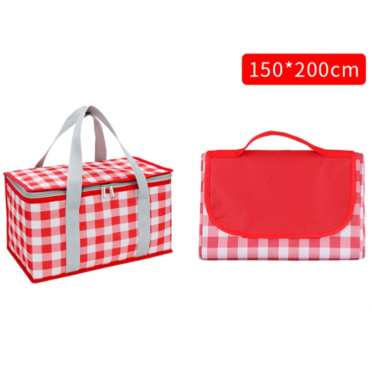 Bộ giỏ picnic chống ẩm di động JY2209, kích thước:, đỏ trắng, vàng trắng, lá, đỏ trắng+150x100cm, vàng trắng+150x100cm, lá+150x100cm, đỏ trắng+150x200cm, vàng trắng+150x200cm, lá+150x200cm, đỏ trắng+200x200cm