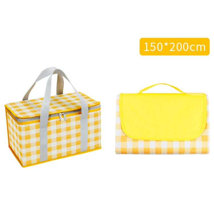 Bộ giỏ picnic chống ẩm di động JY2209, kích thước:, đỏ trắng, vàng trắng, lá, đỏ trắng+150x100cm, vàng trắng+150x100cm, lá+150x100cm, đỏ trắng+150x200cm, vàng trắng+150x200cm, lá+150x200cm, đỏ trắng+200x200cm