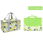 Bộ giỏ picnic chống ẩm di động JY2209, kích thước:, đỏ trắng, vàng trắng, lá, đỏ trắng+150x100cm, vàng trắng+150x100cm, lá+150x100cm, đỏ trắng+150x200cm, vàng trắng+150x200cm, lá+150x200cm, đỏ trắng+200x200cm