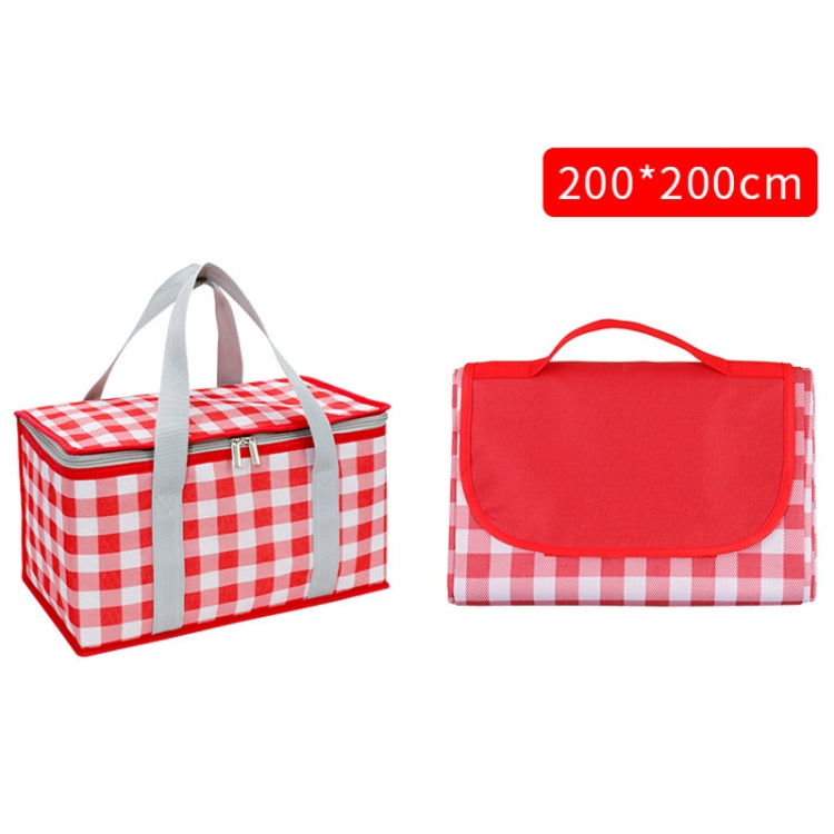 Bộ giỏ picnic chống ẩm di động JY2209, kích thước:, đỏ trắng, vàng trắng, lá, đỏ trắng+150x100cm, vàng trắng+150x100cm, lá+150x100cm, đỏ trắng+150x200cm, vàng trắng+150x200cm, lá+150x200cm, đỏ trắng+200x200cm