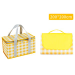 Bộ giỏ picnic chống ẩm di động JY2209, kích thước:, đỏ trắng, vàng trắng, lá, đỏ trắng+150x100cm, vàng trắng+150x100cm, lá+150x100cm, đỏ trắng+150x200cm, vàng trắng+150x200cm, lá+150x200cm, đỏ trắng+200x200cm