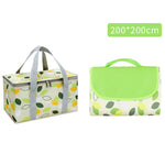 Bộ giỏ picnic chống ẩm di động JY2209, kích thước:, đỏ trắng, vàng trắng, lá, đỏ trắng+150x100cm, vàng trắng+150x100cm, lá+150x100cm, đỏ trắng+150x200cm, vàng trắng+150x200cm, lá+150x200cm, đỏ trắng+200x200cm