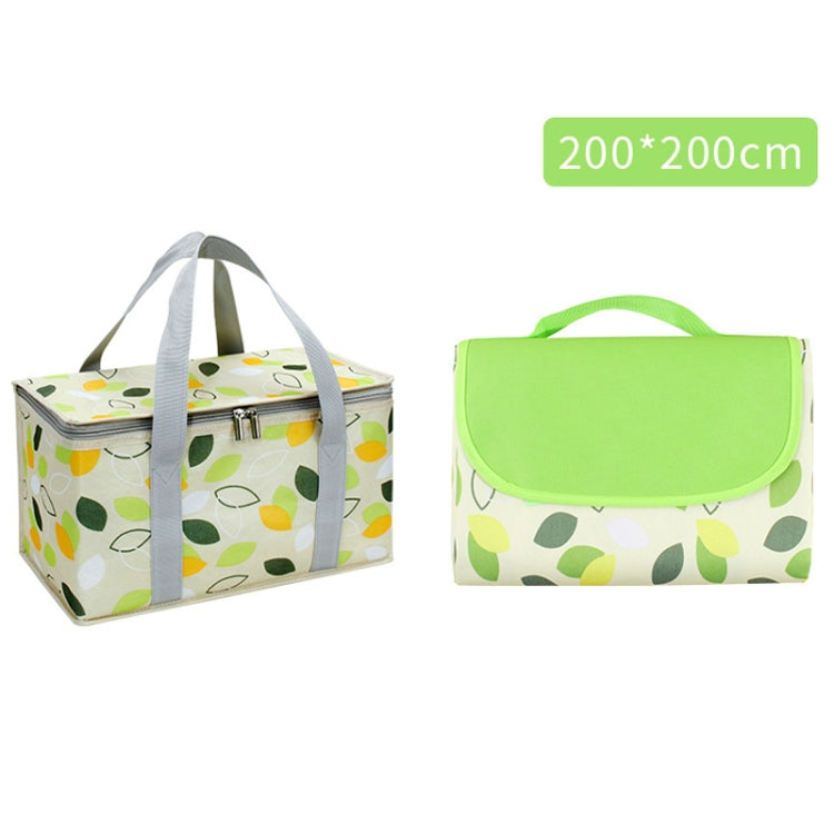 Bộ giỏ picnic chống ẩm di động JY2209, kích thước:, đỏ trắng, vàng trắng, lá, đỏ trắng+150x100cm, vàng trắng+150x100cm, lá+150x100cm, đỏ trắng+150x200cm, vàng trắng+150x200cm, lá+150x200cm, đỏ trắng+200x200cm