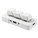 Bàn phím lập trình macro MK321 3 phím tùy chỉnh cho game và văn phòng, Dây dài 1,5m, Trắng, Đen