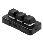 Bàn phím lập trình macro MK321 3 phím tùy chỉnh cho game và văn phòng, Dây dài 1,5m, Trắng, Đen