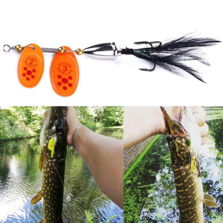 Mồi câu quay sequin lông vũ HENGJIA SP304 6.5cm 13g, SP304 Vàng, SP304 Cam Đỏ, SP304 Đen