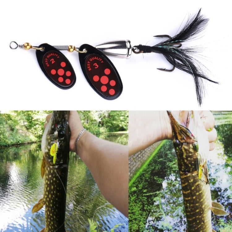 Mồi câu quay sequin lông vũ HENGJIA SP304 6.5cm 13g, SP304 Vàng, SP304 Cam Đỏ, SP304 Đen