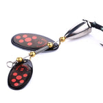 Mồi câu quay sequin lông vũ HENGJIA SP304 6.5cm 13g, SP304 Vàng, SP304 Cam Đỏ, SP304 Đen