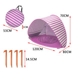 Baby Beach Tent With Pool Portable Foldable Sunshelter, Orange, Pink, Pink Stripe, Shark Gray, Shark Yellow, Whale Blue, Whale Pink
