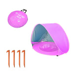 Baby Beach Tent With Pool Portable Foldable Sunshelter, Orange, Pink, Pink Stripe, Shark Gray, Shark Yellow, Whale Blue, Whale Pink