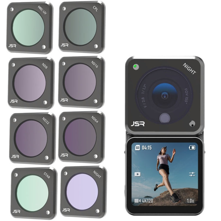 Bộ lọc camera hành động JUNESTAR cho DJI Action 2, Kiểu:, CPL, ND4, ND8, ND16, ND32, ND64, ND1000, ND8PL, ND64PL, Macro 10X, Ban đêm, Sao, CS-3IN1, CS-4in1, CS-4in1 (NDPL), CS-6IN1, CS-8in1