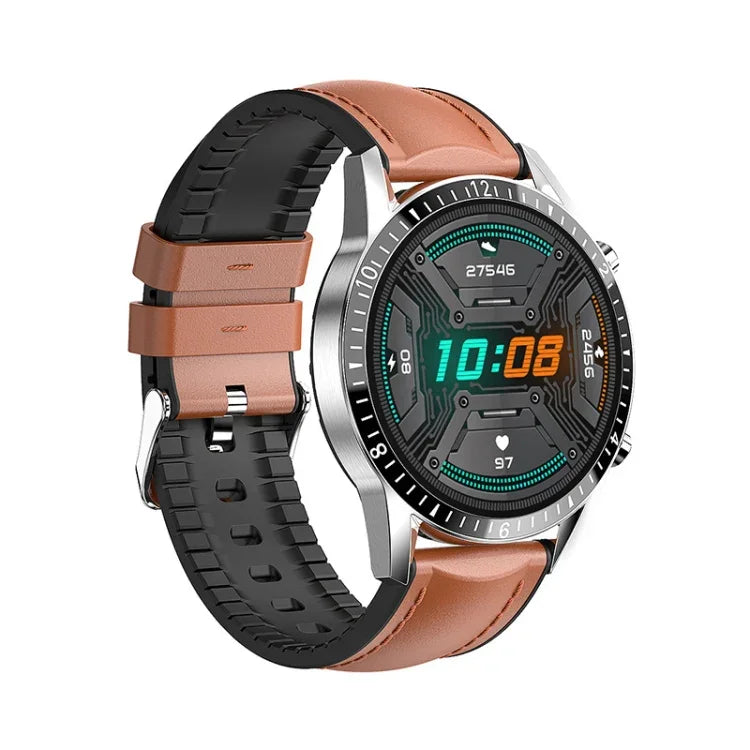 Đồng hồ I9 1.5 inch theo dõi nhịp tim/huyết áp/oxy trong máu, Màu: Thép bạc, Đen, Đỏ, Cam, Xanh lá, Da đen, Da nâu, Thép đen, Thép bạc