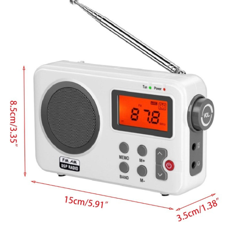 Đài radio retro di động SY-8801 màn hình LCD HD trọng lượng bass sóng ngắn, SY-8801